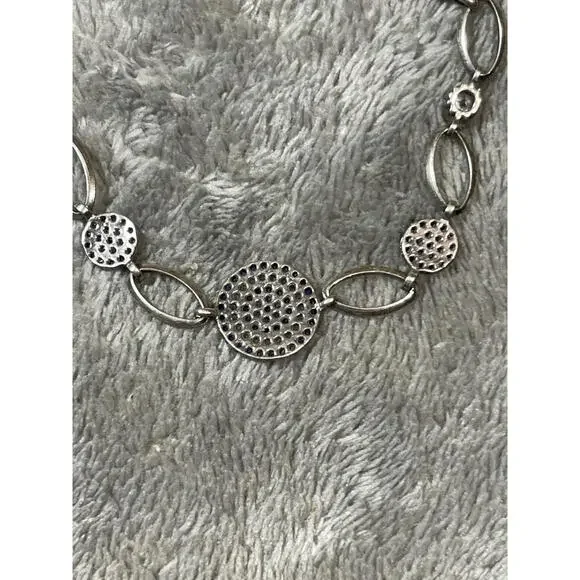 Sterling Silver Blue and White CZ Bracelet 7.5 Inches !! - Picture 5 of 14